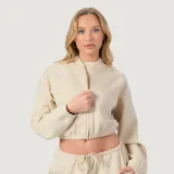 GymBeam Women‘s NEO Zip-Up Sweatshirt Almond · záber 1