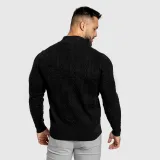 Férfi kötött pulóver Iron Aesthetics Cable Knit, fekete · záber 3