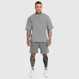 Férfi póló Iron Aesthetics X Washed, szürke · záber 5