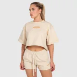Női crop top Iron Aesthetics Heavy-Terry, bézs · záber 2