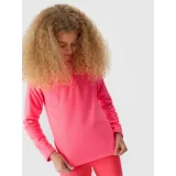 Lány síelés Polár pulóver 4F JUNIOR FLEECE UNDERWEAR-JAW23UFLEF033-55S-HOT PINK · záber 2