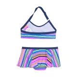 Lány fürdőruhák COLOR KIDS Bikini W. Skirt - AOP, azure blue · záber 3