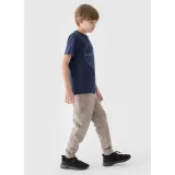Fiú melegített melegítőnadrágok 4F JUNIOR TROUSERS-JWAW24TTROM760-26S-WARM LIGHT GREY - Pohlavie: Gyerek · záber 3
