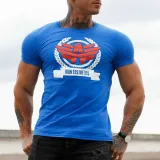 Férfi fitness póló Iron Aesthetics Triumph, kék · záber 1