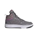 Női bokacsizmák télen ADIDAS Hoops 3.0 Mid WTR tracy grey tracy grey wonder red · záber 1