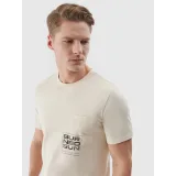 Férfi rövid ujjú póló 4F TSHIRT-4FWSS24TTSHM1284-83S-BEIGE · záber 5