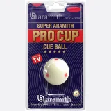 Snooker méretű pöttyös fehér golyó 52,4 mm PRO-CUP Aramith · záber 1