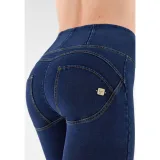 Női jeggings nadrág FREDDY WR.UP® skinny high waist push up jeggings in organic fabric-Blue · záber 8