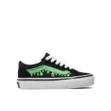 Fiú utcai cipők VANS UY Old Skool (Suede Canvas) glow slime black green · záber 2