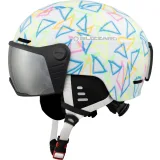 Junior sí sisak pajzssal BLIZZARD Flash Visor junior ski helmet, black multicolor, orange lens, silver mirror S2 · záber 2