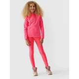 Lány síelés Polár pulóver 4F JUNIOR FLEECE UNDERWEAR-JAW23UFLEF033-55S-HOT PINK · záber 4