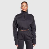 Női crop pulcsi Iron Aesthetics Simone, szürke · záber 3