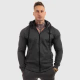 Cipzáros fitness pulóver Iron Aesthetics Round, szürke · záber 4