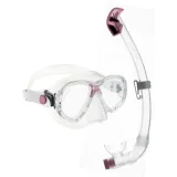Junior búvár snorkel szett CRESSI MAREA JUNIOR + SEAL DRY JUNIOR COMBO CLEAR PINK · záber 1