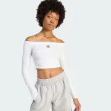 Női hosszú ujjú póló ADIDAS ORIGINALS ESS RIB LS WHITE · záber 3