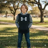 Fiú melegített kapucnis pulóver UNDER ARMOUR UA Rival Flc Cblck Grphc HD · záber 12