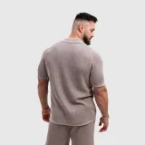 Férfi kötött szett Iron Aesthetics Vibe, bézs · záber 5