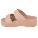 Női platformos szandálok (divatos lábbeli) CROCS Brooklyn Buckle Low Wedge W latte · záber 2