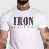 Férfi sportpóló Iron Aesthetics Urban, fehér · záber 2