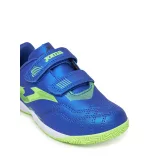 Fiú futballcipők terem JOMA Powerfull 2504 K IC royal blue green - Szín: modrá · záber 3