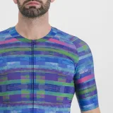 Férfi rövidujjú kerékpáros mez SPORTFUL Glitch bomber jersey, multicolor blue · záber 11