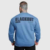 Férfi pulóver Iron Aesthetics Blackout, kék · záber 1