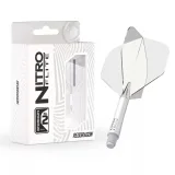 Darts toll és szár egyben Red Dragon Nitro Flite fehér-átlátszó, standard toll és közepes szár · záber 1