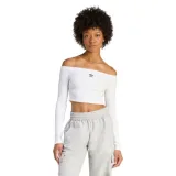 Női hosszú ujjú póló ADIDAS ORIGINALS ESS RIB LS WHITE · záber 1