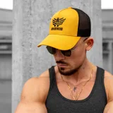Férfi siltes sapka Iron Aesthetics Boost, mustard/black · záber 1
