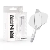 Darts toll és szár egyben Red Dragon Nitro Flite fehér-átlátszó, standard toll és rövid szár · záber 1