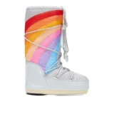Női magas téli csizmák MOON BOOT ICON RAINBOW, 002 glacier blue-red · záber 1
