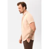 Férfi rövid ujjú ing VOLCANO LIN-102-BEIGE · záber 3