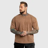 Oversized póló Iron Aesthetics Heritage, washed brown · záber 3