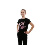 Lány póló rövid ujjú AUTHORITY KIDS T-COL G black · záber 1