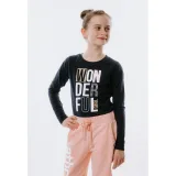 Lány hosszú ujjú póló AUTHORITY KIDS T-WONDERFUL navy · záber 3