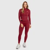 Női cipzáros felső Iron Aesthetics Define, bordó · záber 5