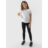 Lány leggings 4F JUNIOR TIGHTS-JWSS24TTIGF130-20S-DEEP BLACK · záber 5