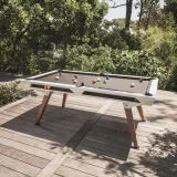 pool biliárd asztal Cornilleau Origin 7' outdoor kültéri fehér (215 x 120cm) étkezőfedlappal · záber 1