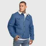 Férfi farmerkabát Iron Aesthetics Sherpa, kék · záber 2