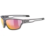 Kerékpáros napszemüvegek UVEX brýle Sportstyle 806 Smoke Matt Mirror Red · záber 1