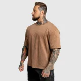 Oversized póló Iron Aesthetics Heritage, washed brown · záber 5
