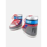 Alacsony téli cipők MOON BOOT MB ICON LOW SPACE RACING-HF04 SILVER BLUE RED · záber 2