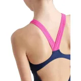 Lány úszó egyrészes fürdőruhája ARENA SWIMSUIT V BACK GRAPHIC Blue · záber 8