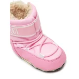 Junior magas téli cipők MOON BOOT MB CRIB NYLON JR-J004 LIGHT PINK · záber 3