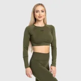Női sport crop top Iron Aesthetics Solid, zöld · záber 3