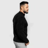 Férfi kötött pulóver Iron Aesthetics Cable Knit, fekete · záber 4