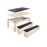 billiárd asztal 3az1ben Northstar Andaluzia tölgy 7' (biliárd-, étkező/író, ping-pong asztal) 2 db tárolós paddal · záber 1