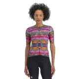 Női rövid ujjú kerékpáros mez SPORTFUL Glitch w bomber jersey, multicolor black · záber 1