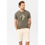 Férfi rövid ujjú póló VOLCANO LIQUID-302-KHAKI · záber 2