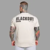 Férfi póló Iron Aesthetics Blackout, sand · záber 3